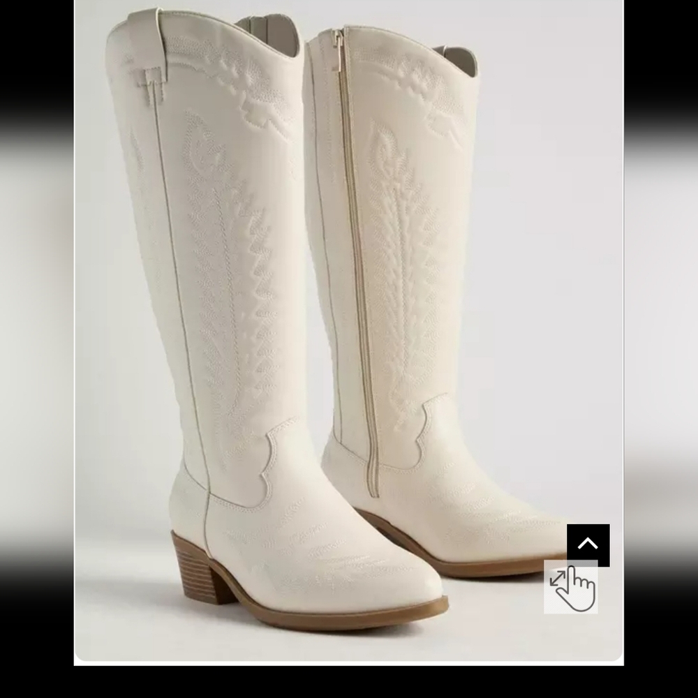 Torrid Women's Knee White Western Boots